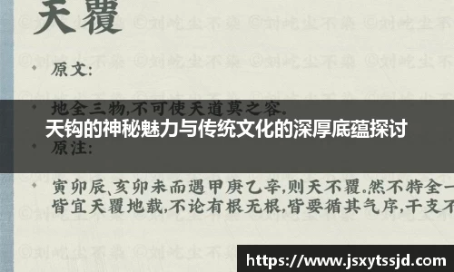 天钩的神秘魅力与传统文化的深厚底蕴探讨